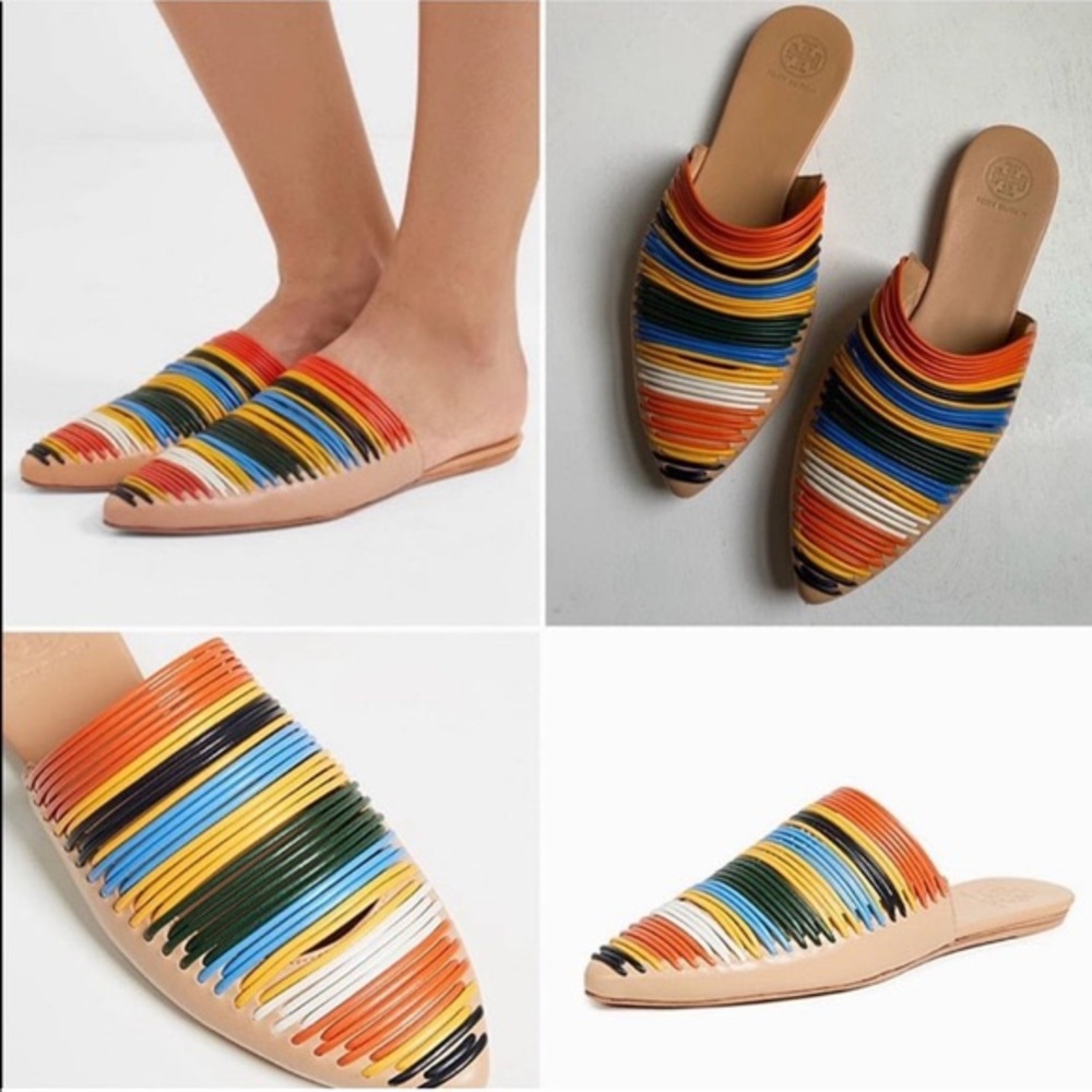 Tory Burch Sienna Mules Multi Color 8.5M Sandal
